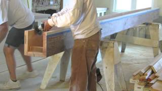 Reclaimed Wood  Installing Box Beams [upl. by Francisco]