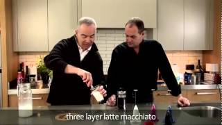 aerolatte  milk frother makes three layer caffè latte macchiato [upl. by Eob]