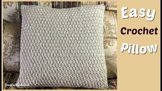 Easy Crochet Alpine Stitch Pillow [upl. by Oisangi]