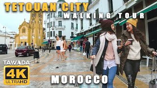 Tetouan city downtown walking tour  Morocco 4K UHD [upl. by Iras]