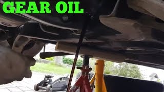 HOW TO CHANGE GEARBOXTRANSMISSION OIL ON PEUGEOT 307 [upl. by Justinian]