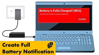 How to get Full Battery Notification in Windows 10 [upl. by Ahsenat140]