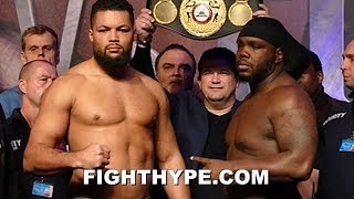 JOE JOYCE VS BERMANE STIVERNE FULL WEIGHIN JOYCES STARES HOLE THROUGH STIVERNE [upl. by Teloiv]