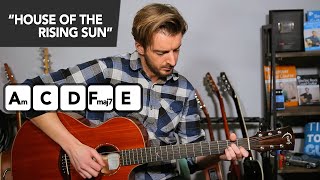 House Of The Rising Sun Guitar Lesson  EASY Acoustic Guitar Songs [upl. by Fenwick]