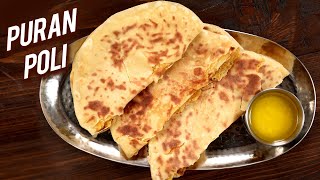 Puran Poli  HOLI Special Recipe  How To Make Pooran Poli At Home  Varun Inamdar [upl. by Jeaz]