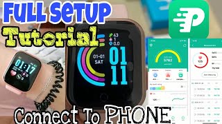 FitPro Full Tutorial  How To SetUp FitPro BRACELET Smart Watch D20Pro Connect To Phone [upl. by Sachiko]