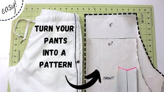 How to turn your PANTS into a pattern  easy tutorial [upl. by Maletta386]