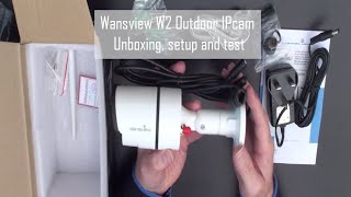 Wansview W2 1080p Outdoor IPcam  Unboxing setup and review [upl. by Mufinella]