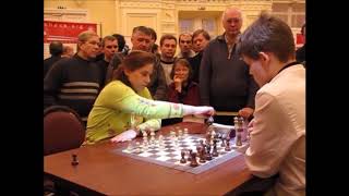 HISTORY Polgar Judit Age 33 vs Carlsen Magnus Age 18 BLITZ Tal memorial [upl. by Flosser]