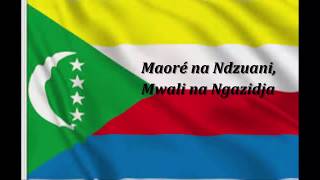 HYMNE NATIONAL DES COMORES National Anthem of ComorosHymne national comorien avec paroles [upl. by Aidahs]