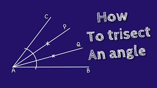 How to trisect an angle into three equal parts Angle trisection shsirclasses [upl. by Fugate]