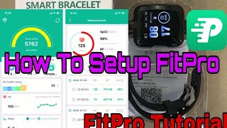 How to Setup Fitpro App  Fitpro Tutorial How To Connect Fitpro Smart Watch to phone [upl. by Hollingsworth]