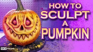 How To Sculpt A Simple Pumpkin for Halloween [upl. by Annunciata]