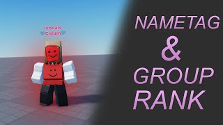 How to make NameTags amp GroupRankTags in ROBLOX STUDIO [upl. by Gaskill]