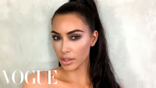 Kim Kardashian Wests Guide to Viral Holiday Glam  Beauty Secrets  Vogue [upl. by Ahsekat563]