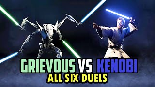 The Evolution of General Grievous VS Obi Wan Kenobi Lightsaber Duels [upl. by Milissa]