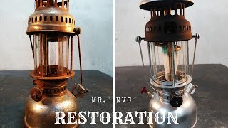 Very old PARAFFIN LAMP Restoration [upl. by Ahselat]