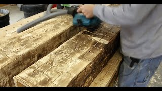 How to Make Distressed Barn Beams [upl. by Alyose]