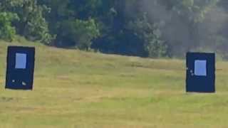 Duelling Civil War cannons Full military loads 1000 yards Grayling MI 2012 [upl. by Mollee]