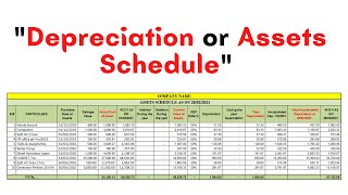 How to prepare depreciation schedule in excel [upl. by Geno]