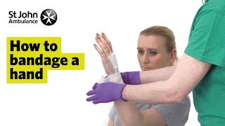 How to Bandage A Hand  First Aid Training  St John Ambulance [upl. by Brett]