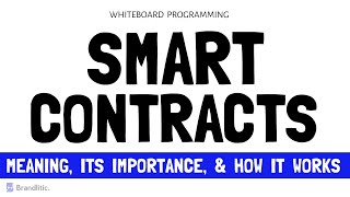 What are Smart Contracts in Blockchain its Importance amp How Smart Contracts Work [upl. by Everson]