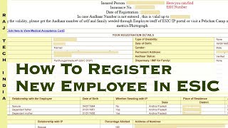 How To Register New Employee In ESIC  ESIC Pehchan Card Online Registration [upl. by Danyelle302]