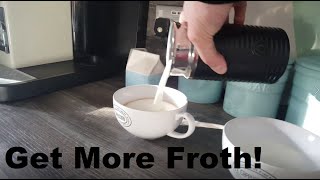 How to Get More Froth from Your Nespresso Coffee Aeroccino  Nespresso tips and help [upl. by Stagg]