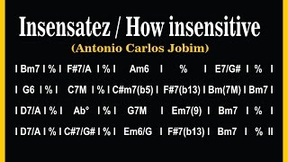 Insensatez How Insensitive BACKING TRACK Tom Jobim [upl. by Alyehc]