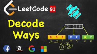 Decode Ways  LeetCode 91  C Java Python [upl. by Nidya]