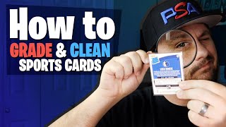 How To Grade amp Clean Your Sports Cards Before Submitting to PSA BGS or SGC sportscards thehobby [upl. by Gusta284]