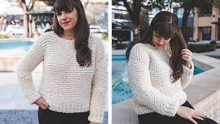 Simple Knit Sweater  start to finish [upl. by Anirtruc]