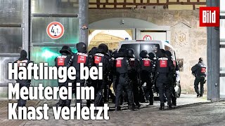 Gefängnismeuterei Polizei stürmt Knast in Thüringen  JVA Untermaßfeld [upl. by Adnuhsat]